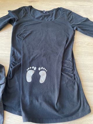 Conjunto Ropa Maternidad Negra y Gris