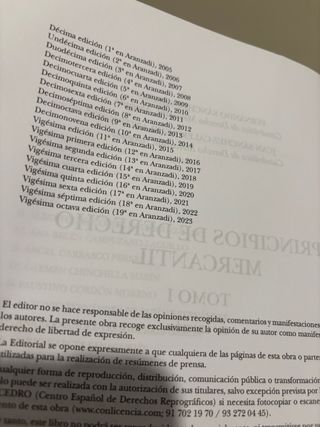 Principios de Derecho Mercantil (Tomo I)