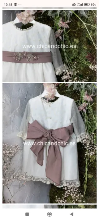 Vestido bautizo/comunión/boda para niña 18 meses