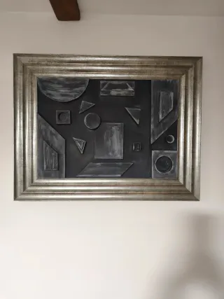 Cuadro abstracto  madera