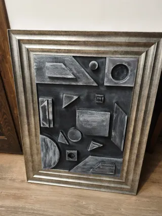 Cuadro abstracto  madera