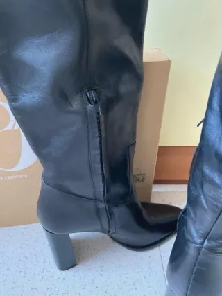 Botas de piel Zara