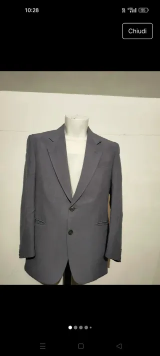 Giacca in pura seta vintage Cacharel grigia