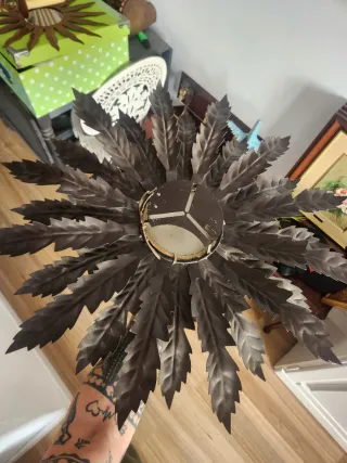 Espejo, lampara Sol Decorativo Dorado