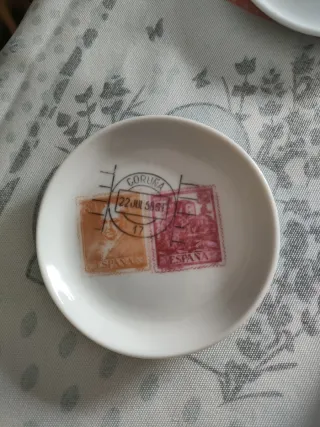 Platitos decorativos sellos de correos