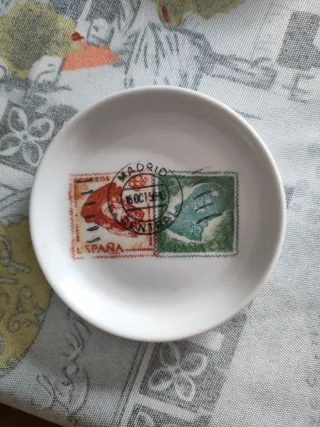 Platitos decorativos sellos de correos