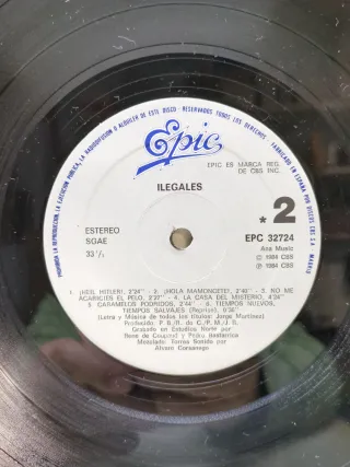Lp vinilo ILEGALES ,1984