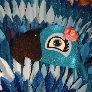 Carnaval guacamayo disfraz