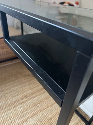 Escritorio negro de metal ikea