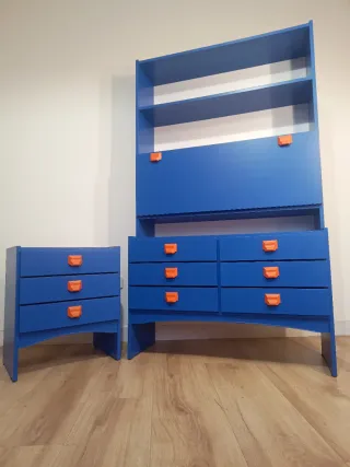 LIBRERÍA ESCRITORIO VINTAGE.