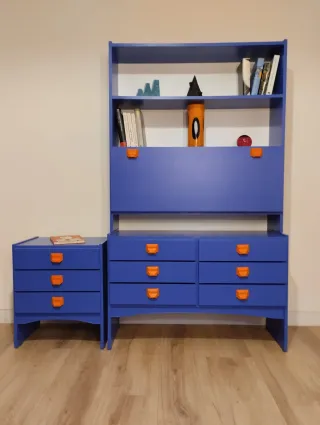 LIBRERÍA ESCRITORIO VINTAGE.