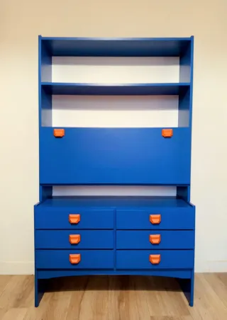 LIBRERÍA ESCRITORIO VINTAGE.