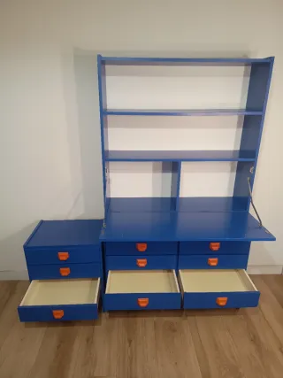 LIBRERÍA ESCRITORIO VINTAGE.