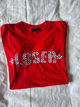 Maglietta rossa con stampa LOSER