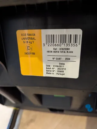 Silla coche Grupo 1 Isofix 9-18kg