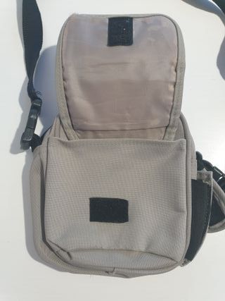 bolso bandolera de hombre gris 18x15cm