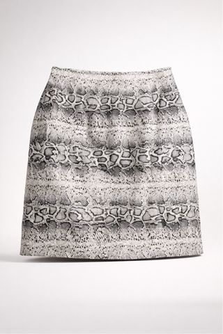 Minigonna grigia e nera taglia S serpente