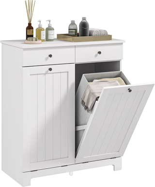 Mobile Portabiancheria da Bagno con 2 Ante a Ribal