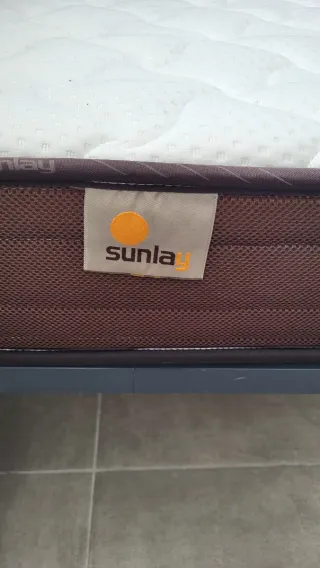 Cama 90x200 con colchón y cabecero