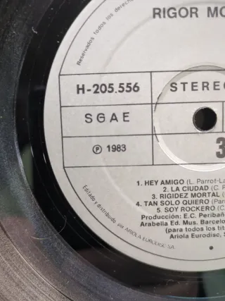 Lp vinilo RIGOR MORTIS , vete al infierno