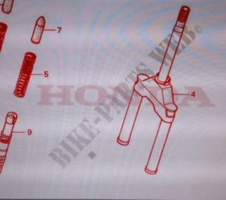 Recambio horquilla moto Honda SH75