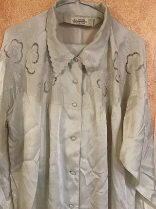Pigiama donna pura seta ricamo a mano Vintage