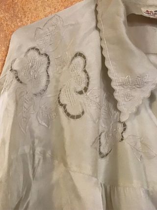 Pigiama donna pura seta ricamo a mano Vintage