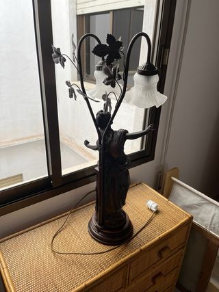 Lampara vintage chapada en metal