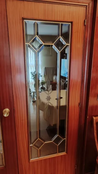 Puertas de madera con cristal