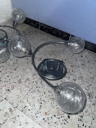 Lámpara de techo elegante metal y cristal