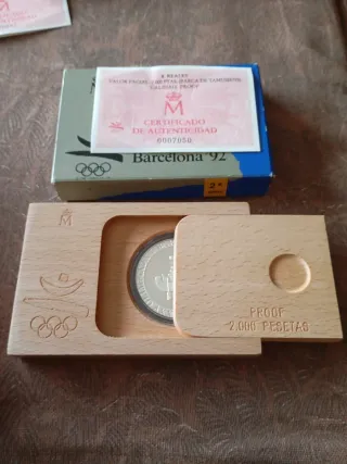 Moneda Plata 2000 Pesetas Barcelona 92