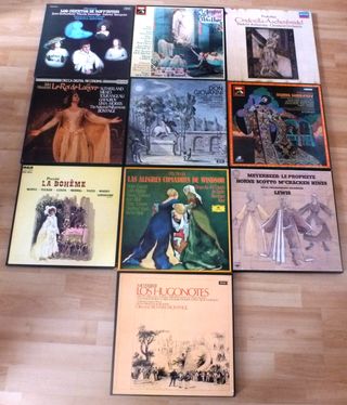 Lote 10 Cajas Vinilo Ópera Clásica. Lote 4.