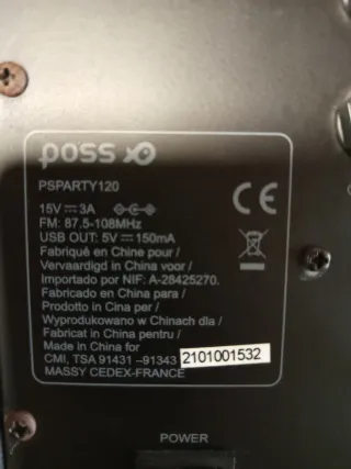 Altavoz Bluetooth y Radio con Luces LED 120wt