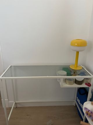 Mesa Escritorio Cristal Ikea Blanca