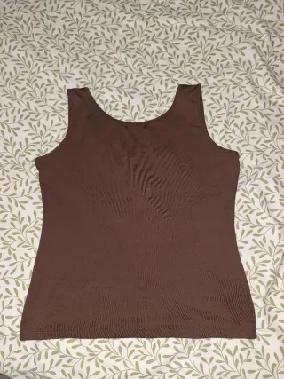 Top vintage marrón 90s 2000s Y2K