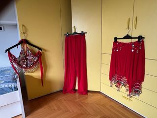 Completo per danza del ventre pantalone top gonna