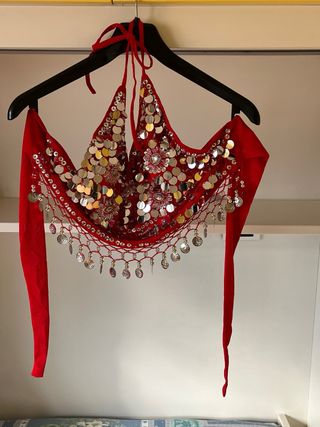 Completo per danza del ventre pantalone top gonna