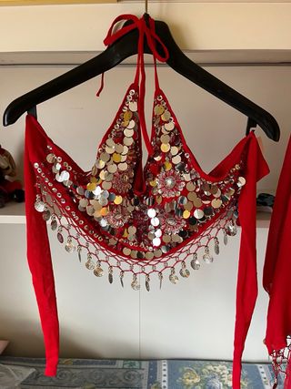 Completo per danza del ventre pantalone top gonna