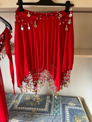 Completo per danza del ventre pantalone top gonna