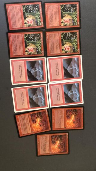 Lote 60 Cartas Magic MTG Premodern Burn Sligh