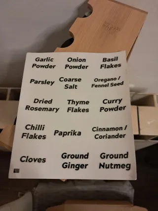 Porta spezie in bambù e vetro