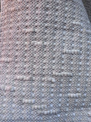 Alfombra trenzada lana virgen blanca