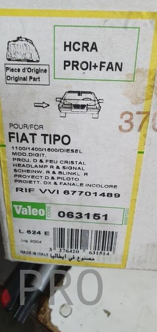 faro  fiat tipo derecho completo valeo