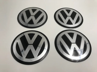 PEGATINA DE CENTRO RUEDA VW NEGRO 70MM m_257