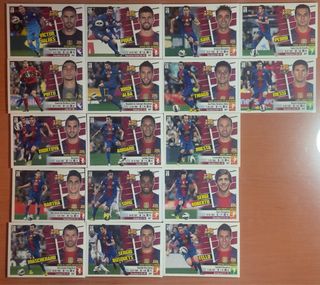 17 cromos FC Barcelona LIGA ESTE 13-14