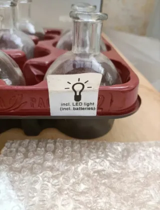 Set Vaso Ampolla Idroponica + Base Led