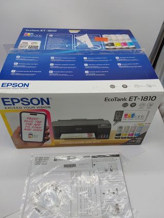 EPSON EcoTank ET-1810 | Impresora Inalambrica Compacta, Wifi, A4 con Depósito de Tinta Recargable, Impresión Fotográfica de Hast