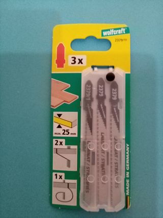 3 Cuchillas Sierra Calar Wolfcraft LAMINAT/STRATIF