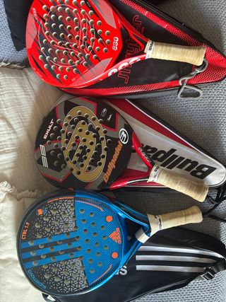 Pack 3 Palas de Pádel Artengo, Bullpadel, Adidas