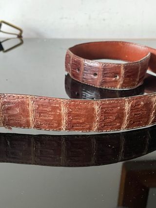 Cinturón loewe marrón de cuero y piel